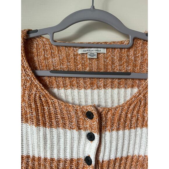 American Eagle Cropped Stripped Sweater - Medium - Picture 3 of 4